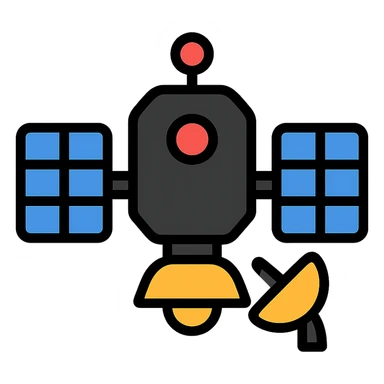 clean lines Black Knight Satellite with color accents sticker