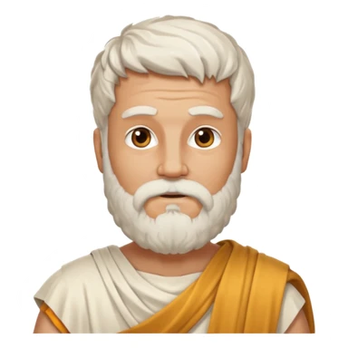 white ancient greek man with beard sticker