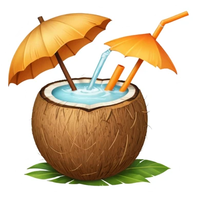 coconut drink summer vibe sticker