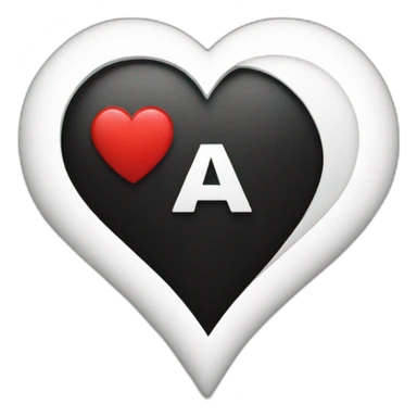 A heart that is half black and half white sticker