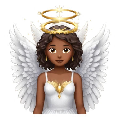 Glitter White Dark Angel sticker