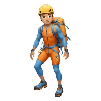 full body climber man sticker