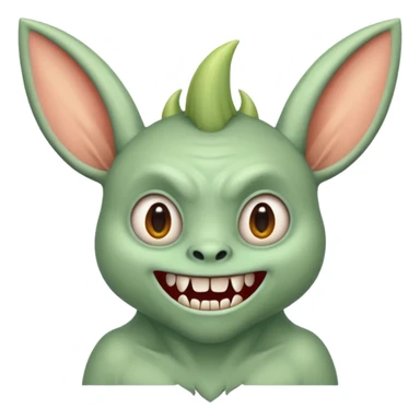 LABUBU, a small monster with high, pointed ears and serrated teeth. sticker