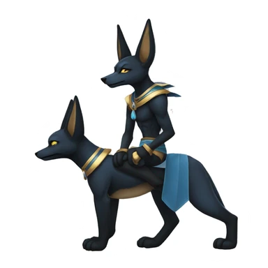 Anubis-Lucario on four legs full body sticker