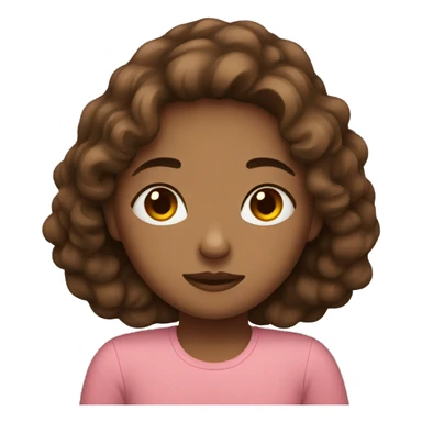 girl sleep with brown hair sticker