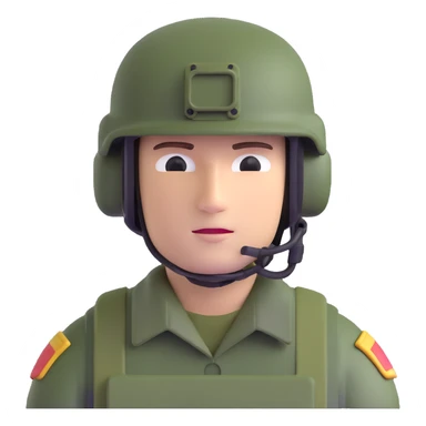 army man wearing helmet sticker