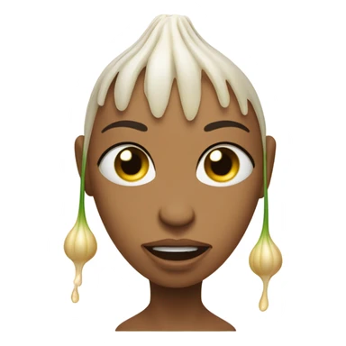 Female garlic crying sticker