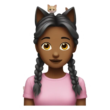 A girl whit a cat sticker