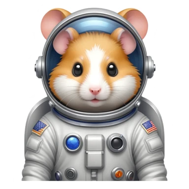 hamster in space suit sticker