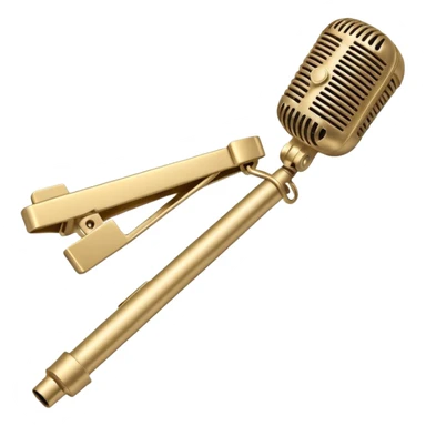 Beige Tie clip microphone  sticker
