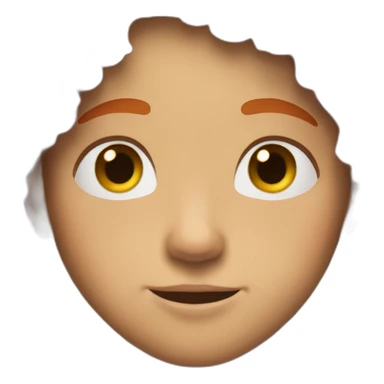 A boy with red hair with brown and freckles on his face and nose. sticker