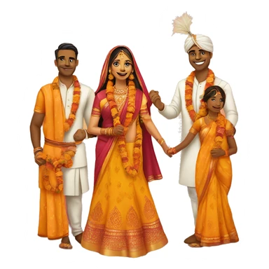 indian hindu wedding haldi ceremony sticker
