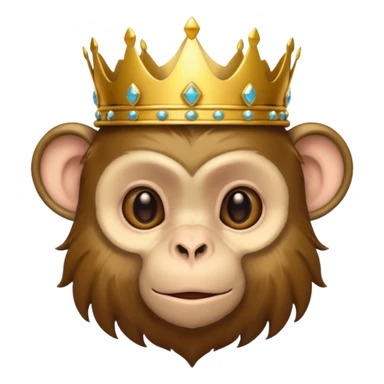 monkey crown sticker