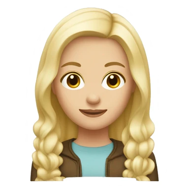 2 caucasian blonde girls  sticker