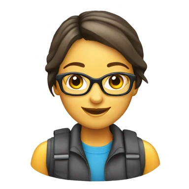 young smiling software tester female sticker