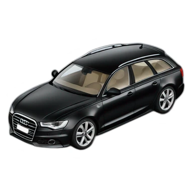 Black car audi a6c6 avant sticker