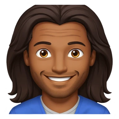 Pana Hema Taylor, male actor (b.1989) with dark brown long hair sticker