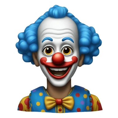 clown with blue nose sticker