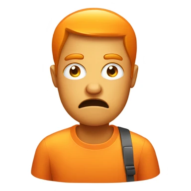 Orange smartphone upset sticker