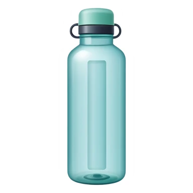 water bottle in sea green color, make sure the width and height if image must be equal in size sticker