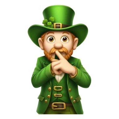 Leprechaun saying quiet sticker