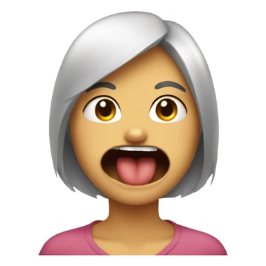 Emoji face biting lip sticker