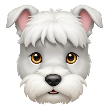 minature white schnauzer sticker