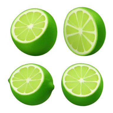 green lemon in four parts sticker