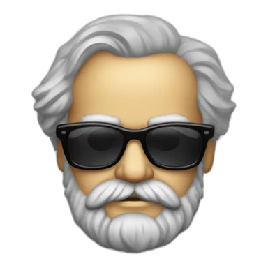 Karl marx in sunglasses sticker