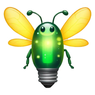 firefly with light bulb sticker