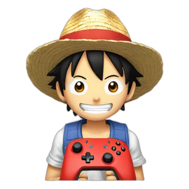 Luffy with une Nintendo switch sticker