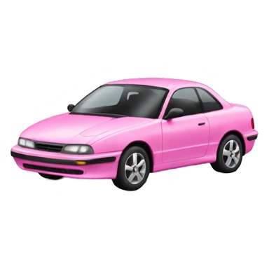 Pink car with sun glasses sticker