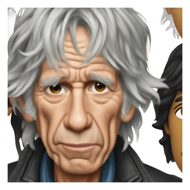 Keith Richards in tears sticker