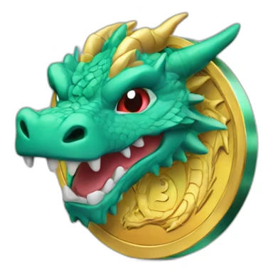 dragon coin sticker