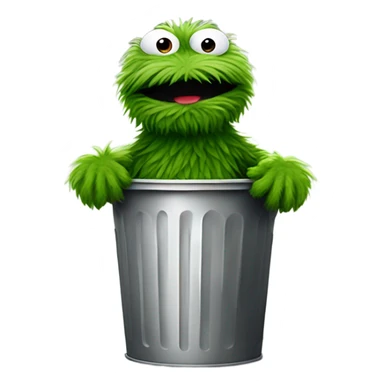 Green Oscar the grouch Sesame Street sticker