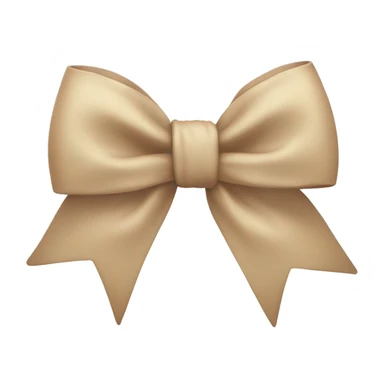 Beige bow  sticker
