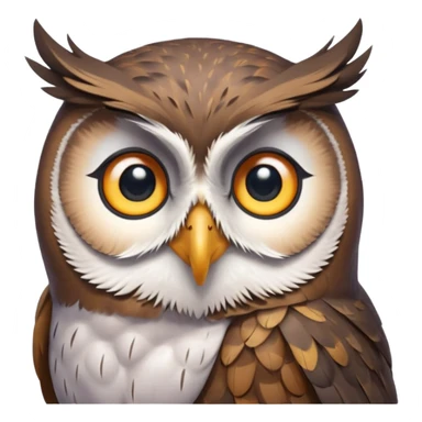 Сова з різними емоціями: сум, здивування, радість, плач, веселість,щастя, байдужість, спокій sticker