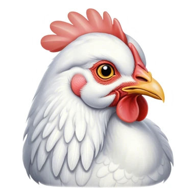 Huge white hen portrait  sticker
