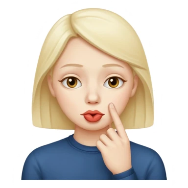 Silent face, shushing sticker