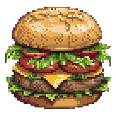 cheeseburger with lettuce and tomato sticker