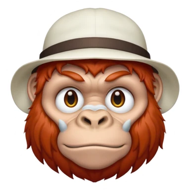 red haired gorilla with white hat sticker
