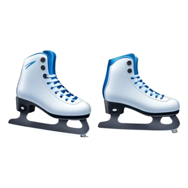 An icon showing a pair of speed skates gliding on an icy track, leaving sharp trails. The background features a grand speed skating arena with spectators, bright lights, and a winter landscape visible through the open structure. Transparent background enhances the dynamic motion. sticker