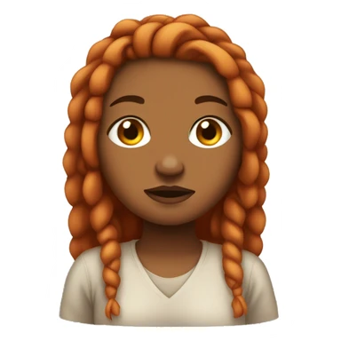 Brown skinned chubby girl with orange locs upset sticker