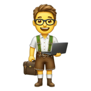 lederhosen and laptop sticker
