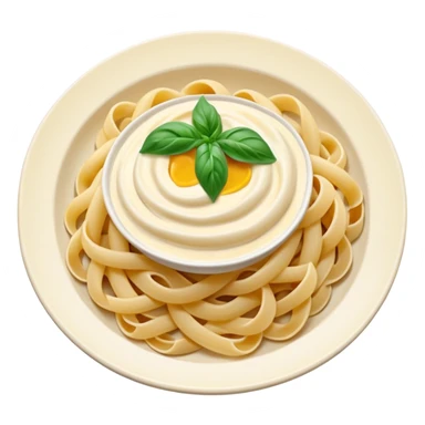Pasta with cream sauce without Leaves sticker