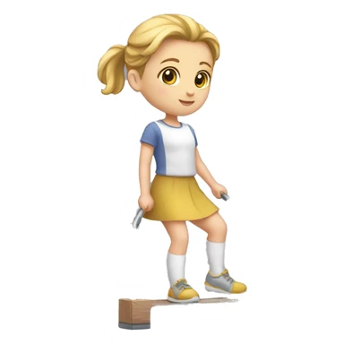 Petite fille fait de la balançoire sticker