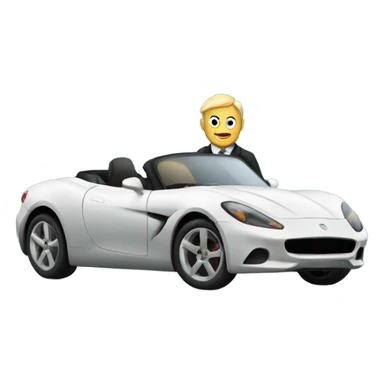 Barrister driving a sports car sticker