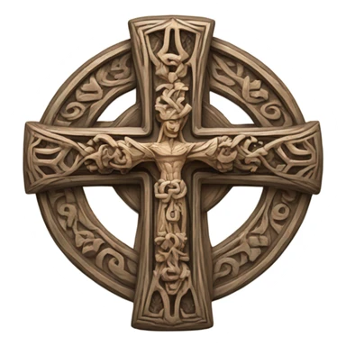 Religious cross sticker