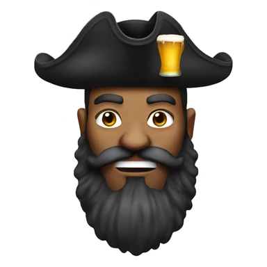 blackbeard with beer sticker