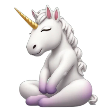cute Unicorn meditating sticker